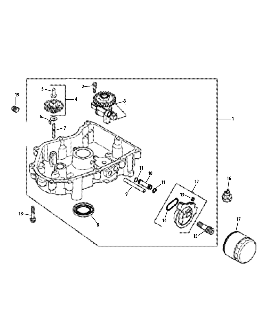 Kohler Sv715-3025 Oil Pan And Lubrication Diagram and Parts List for Z-FORCE48 (17BF3AGV-17BF3AGV010)(2010) Cub Cadet Lawn Tractor